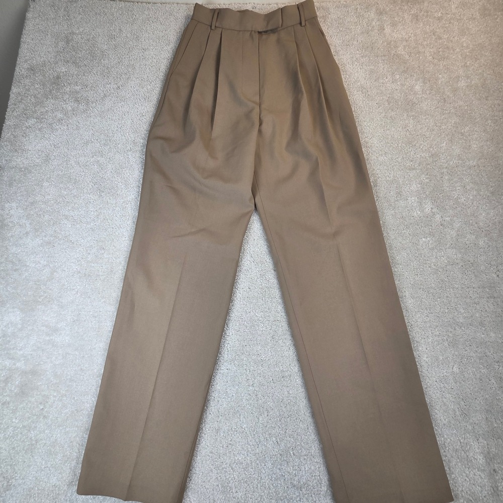 The Frankie Shop Beo Suit Pants Latte Double Pleated Straight Leg Mens Small